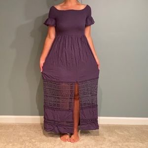 Purple maxi dress